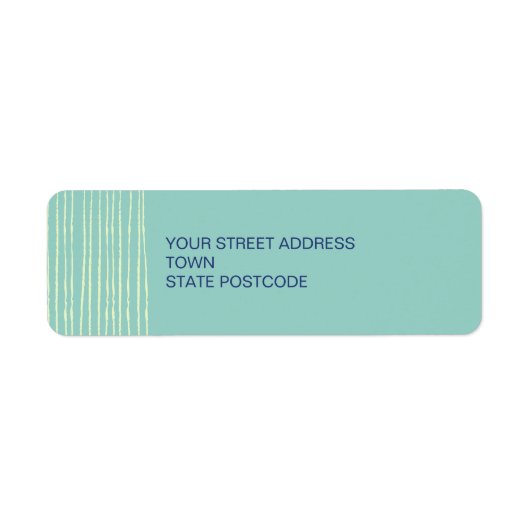 Aqua Return Address Label (Voorkant)