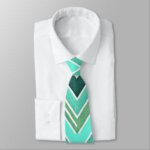 Aqua Rise Chevron Stropdas