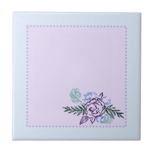 Aqua Roos decoratief Tegeltje