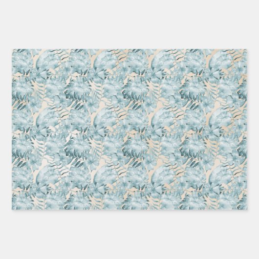 Aqua rose Feuille tropical (Devant 2)