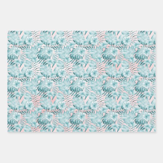 Aqua rose Feuille tropical (Devant)