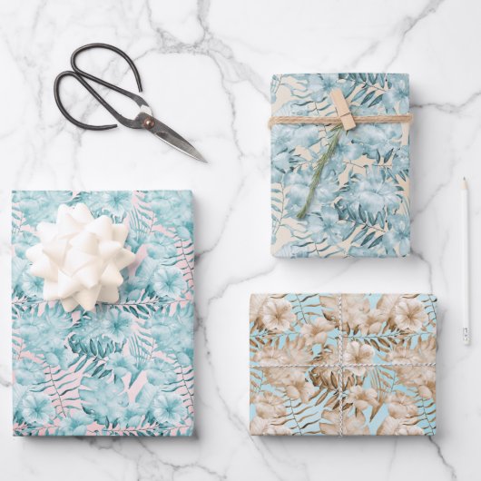 Aqua rose Feuille tropical (Recto)