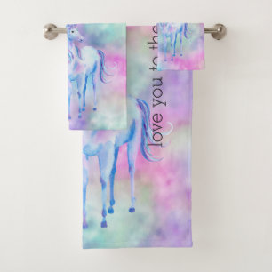 Aqua rose violet blanc Unicorne étincelle