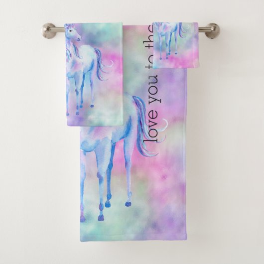 Aqua rose violet blanc Unicorne étincelle (En situation)