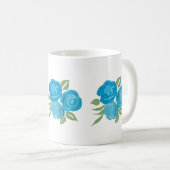 Aqua Roses Mug (Devant droit)