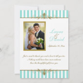 Aqua, Rouleaux dorés rayures blanches PHOTO Merci (Dos)