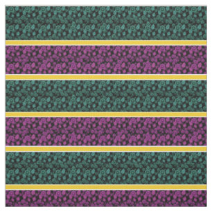 Aqua/roze floral-gold/white stripe - zwart stof