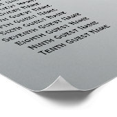 Aqua Rozen en Zilverweddenschappen Poster (Hoek)