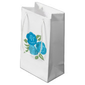 Aqua Rozen Gift Bag Klein Cadeauzakje (Achterkant Gekanteld)