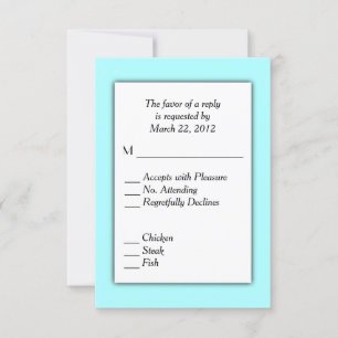 Aqua RSVP avec choix de menu