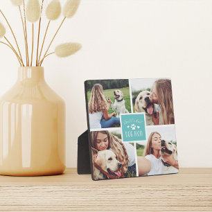 Aqua   's Werelds beste hond-mam fotocollage Fotoplaat