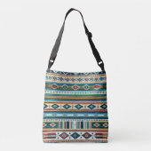 "AQUA" SAC À MAIN AJUSTABLE - Tissage de style mex (Dos)