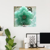 Aqua Sakura Poster (Thuiskantoor)