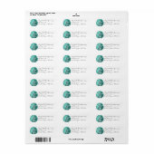 Aqua Sand Dollar Labels (Full Sheet)
