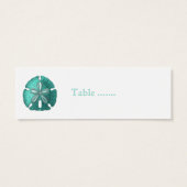 Aqua Sand Dollar Réception Table Cartes De Siège (Dos)