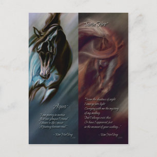 Aqua & Satin Fire Bladwijzer van Kim McElroy Briefkaart