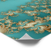 Aqua Satin - Fractal Poster (Hoek)