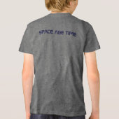 Aqua Schattige Tri-Blend Shirt (Achterkant)