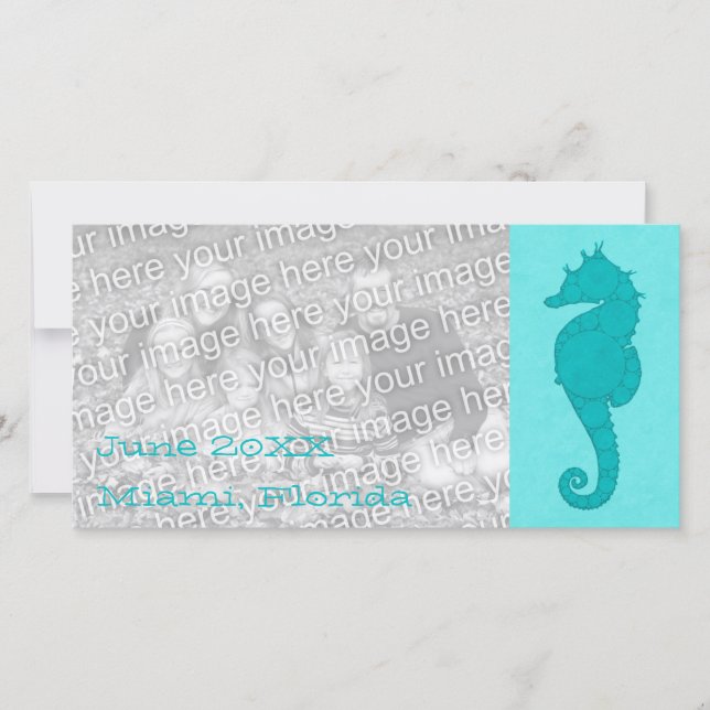 Aqua Seahorse Mosaic 2 (Voorkant)