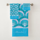Aqua Seashell Shell Turquoise Tropical Moderne (En situation)