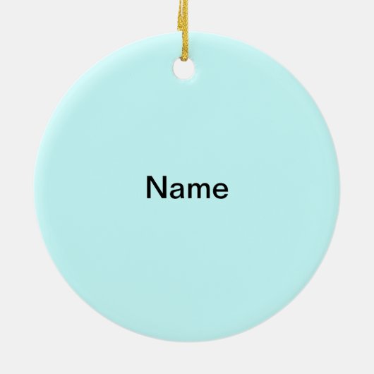 Aqua Serenity Cross céramique ornement rond (Dos)