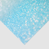 Aqua Silver Beach Blue Summer Glitter Gradient Tissuepapier (Detail)
