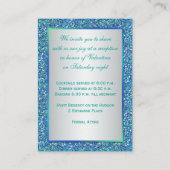 Aqua, Silver, Blue Snowflake Enclosure Card Informatiekaartje (Achterkant)