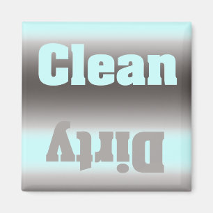 Aqua Silver Dirty Clean Magnet Magneet