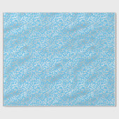 Aqua Silver Leopard Print Cadeaupapier (Vlak)