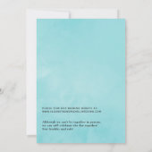 Aqua & Silver  Shabby Rozen Virtual Wedding Kaart (Achterkant)