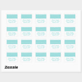 Aqua Simple Chevron Save the Date Stickers (Feuille)