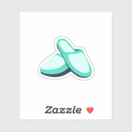 Aqua Slippers Sticker