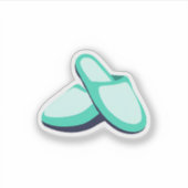 Aqua Slippers Sticker (Voorkant)