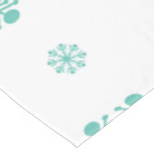 Aqua Snowflakes sur la nappe White Holiday (Angle)