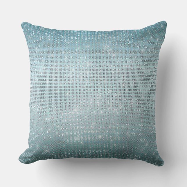 Aqua Sparkle Kussen (Voorkant)