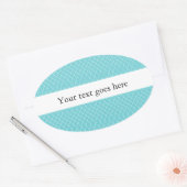 Aqua Spiral Ovale Sticker (Envelop)