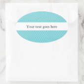 Aqua Spiral Ovale Sticker (Tas)