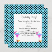 AQUA SPOT ANNIVERSAIRE FÊTE INVITATION (Devant / Derrière)