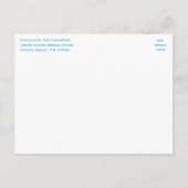 Aqua Starfish en Rope slaan de datum op Aankondigingskaart (Achterkant)