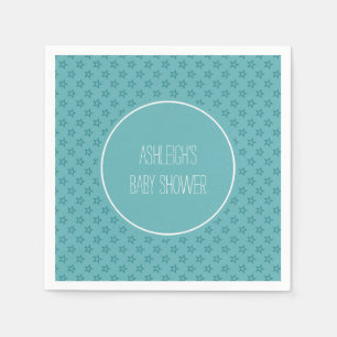 Aqua Stars Baby shower Servetten