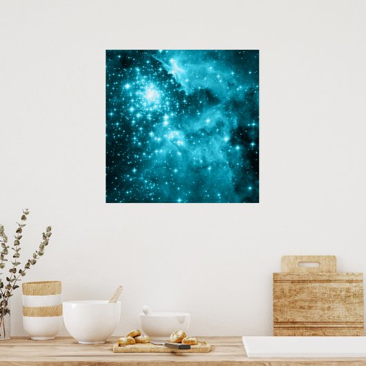 Aqua Stars Poster (Keuken)