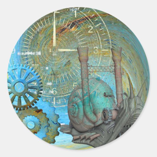 Aqua Steam Snagelreiziger Ronde Sticker (Voorkant)