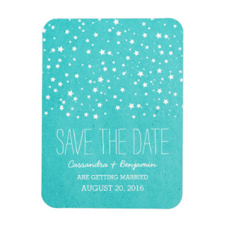 Aqua Sterrennacht Save the Date Premium Magnet Magneet