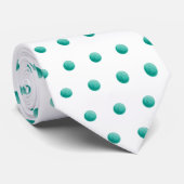 Aqua Stip Stropdas (Opgerold)
