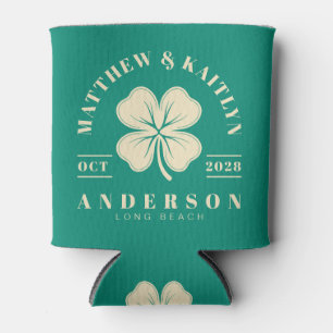 Aqua Strand Bries Ierse Lucky Clover Trouw Crest Blikjeskoeler