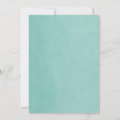 Aqua String Lights Baby shower Invitation Kaart (Achterkant)