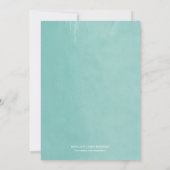 Aqua String Lights bruiloft viering uitnodiging (Achterkant)