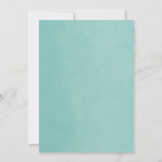 Aqua String Lights Verlovingsfeest Uitnodiging (Achterkant)