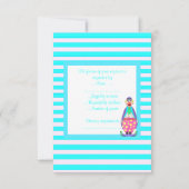 Aqua stripe cirque clown rsvp (Dos)