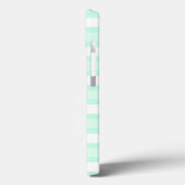 Aqua Stripe 'Monogram' iPad Mini coque (Verso / Gauche)